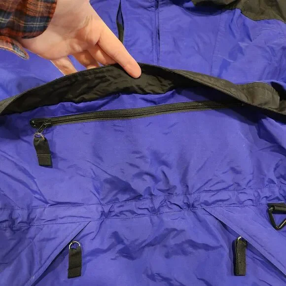 VTG 90s Eddie Bauer Ebtek Mens M Medium Nylon Anorak Pullover Snow Winter Jacket